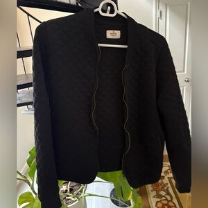 Marine Layer black quilted bomber jacket